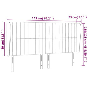 Κεφαλάρι με Πτερύγια Πράσινο 163x23x118/128 εκ. Βελούδινο