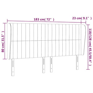 Κεφαλάρι με Πτερύγια Πράσινο 183x23x118/128 εκ. Βελούδινο