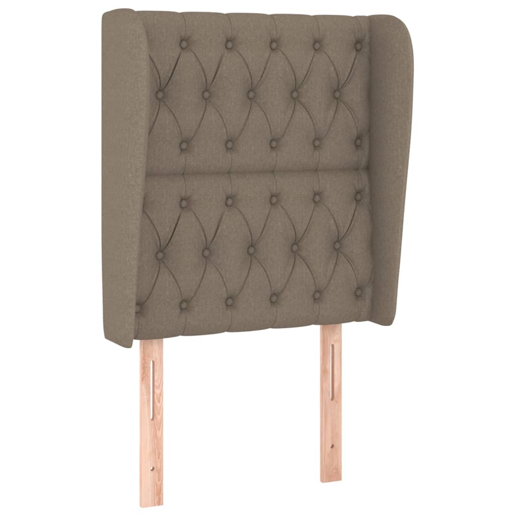 Κεφαλάρι με Πτερύγια Taupe 83x23x118/128 εκ. Υφασμάτινο