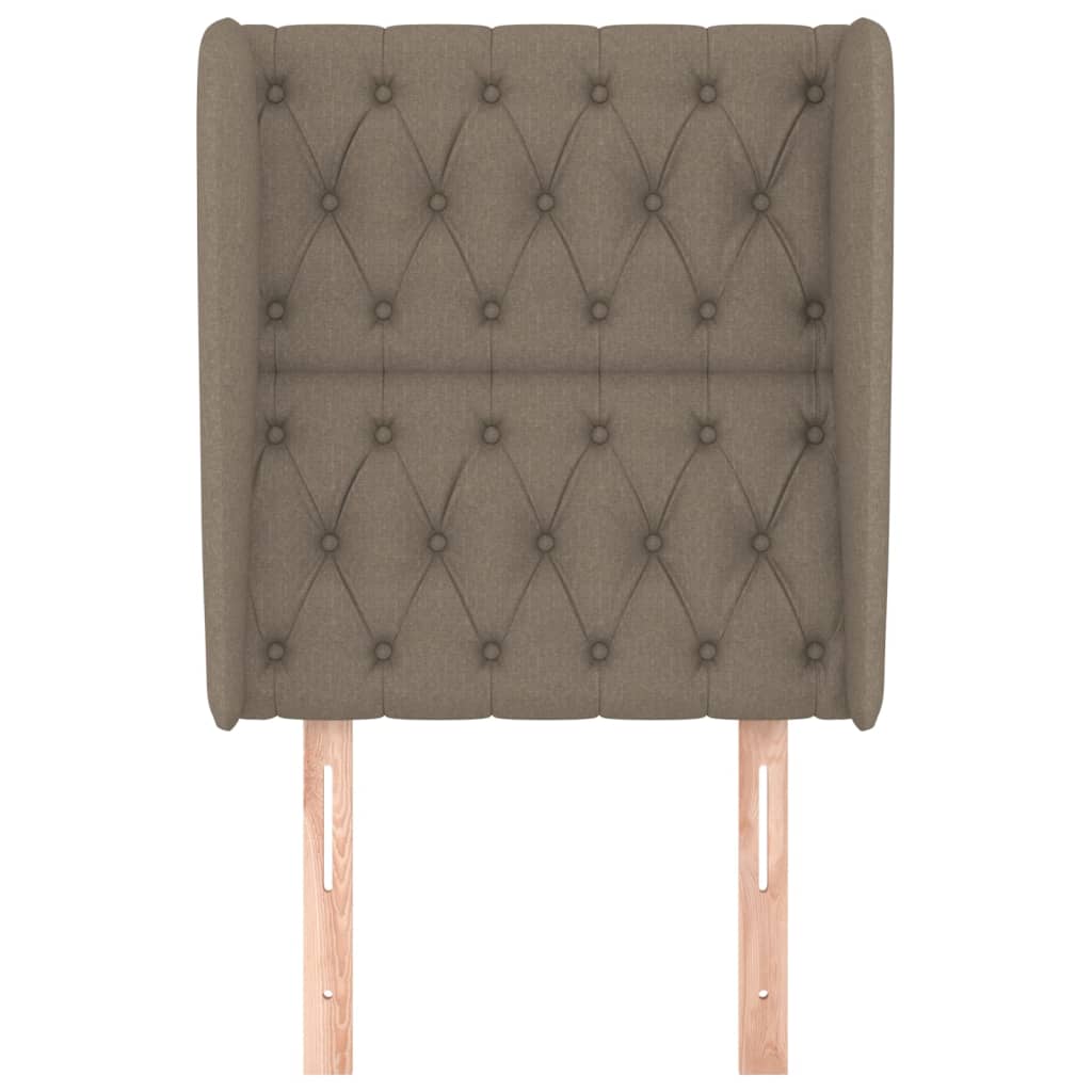 Κεφαλάρι με Πτερύγια Taupe 83x23x118/128 εκ. Υφασμάτινο