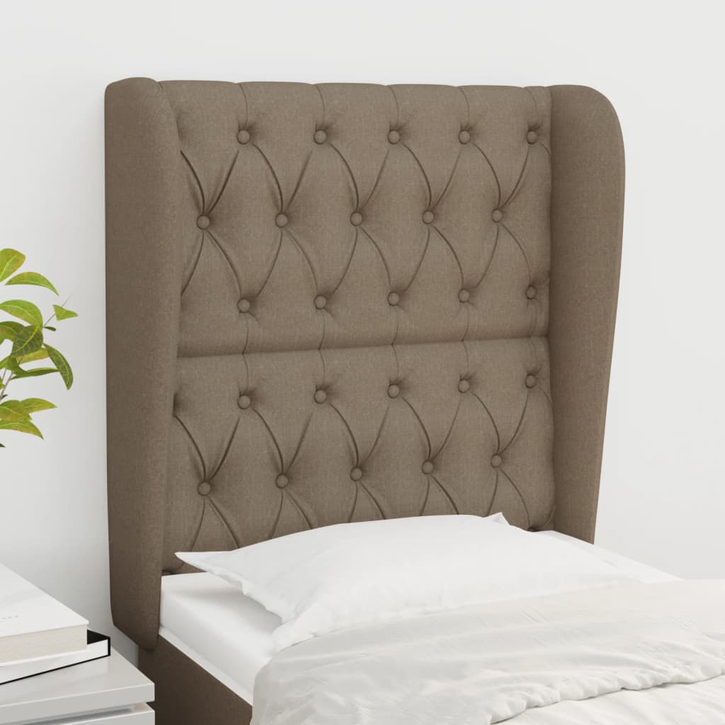 Κεφαλάρι με Πτερύγια Taupe 83x23x118/128 εκ. Υφασμάτινο