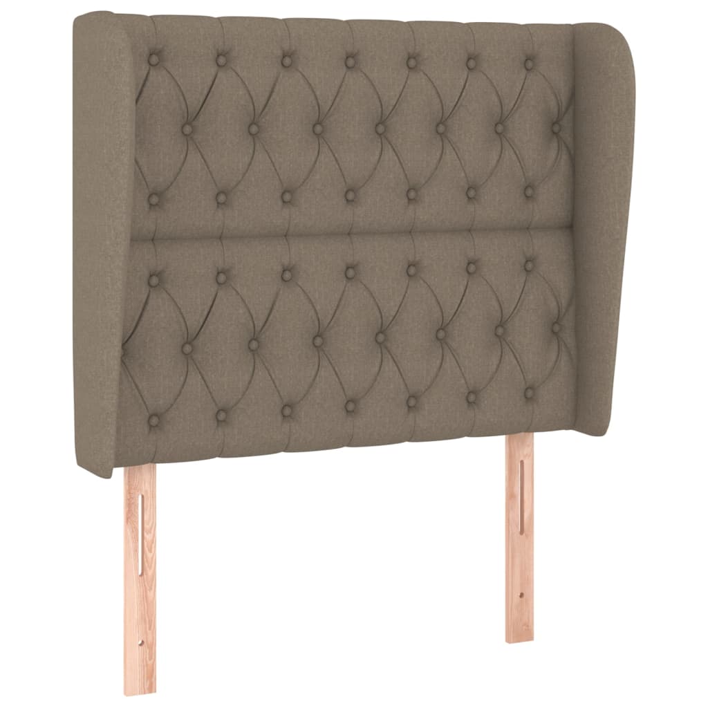 Κεφαλάρι με Πτερύγια Taupe 93 x 23 x 118/128 εκ. Υφασμάτινο