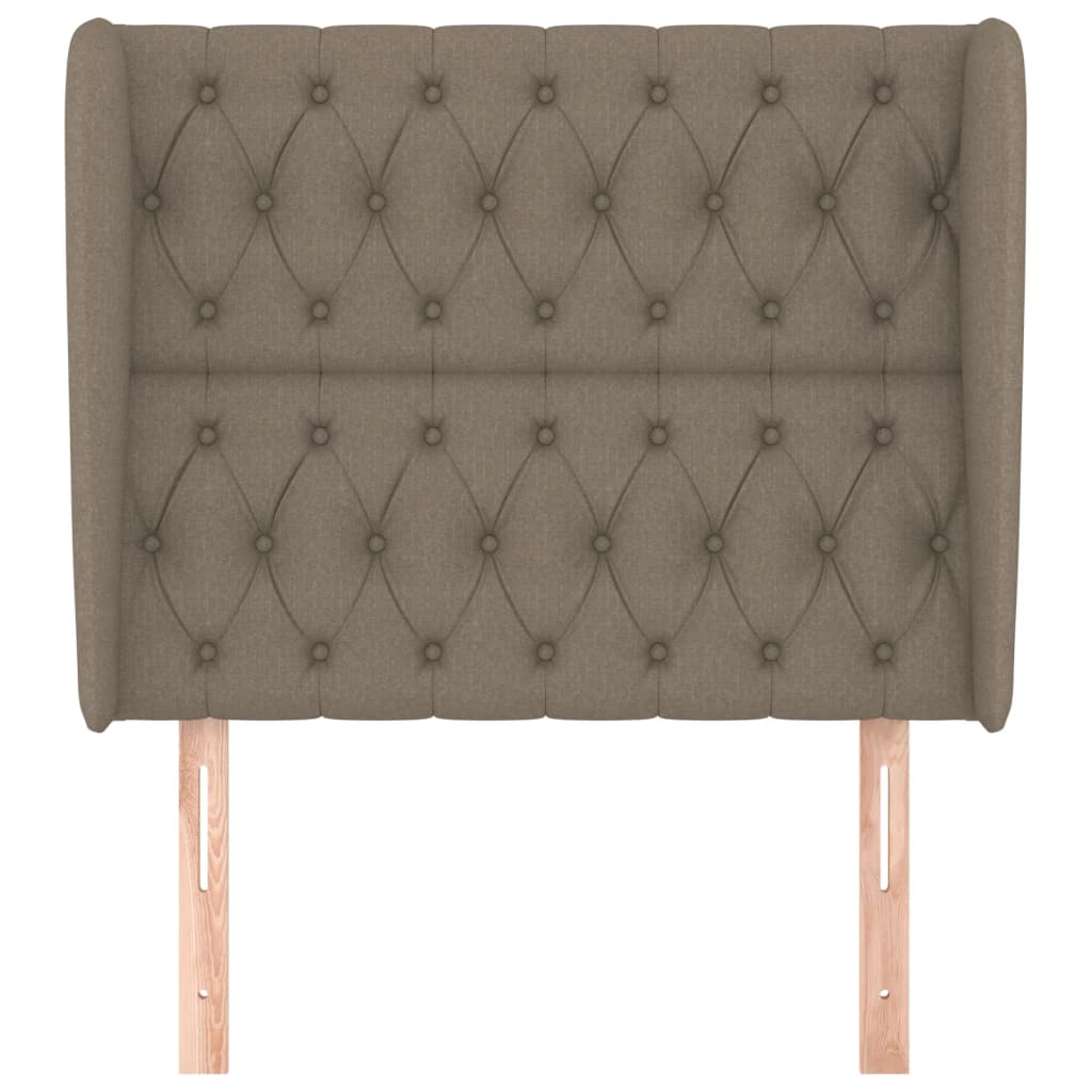 Κεφαλάρι με Πτερύγια Taupe 93 x 23 x 118/128 εκ. Υφασμάτινο