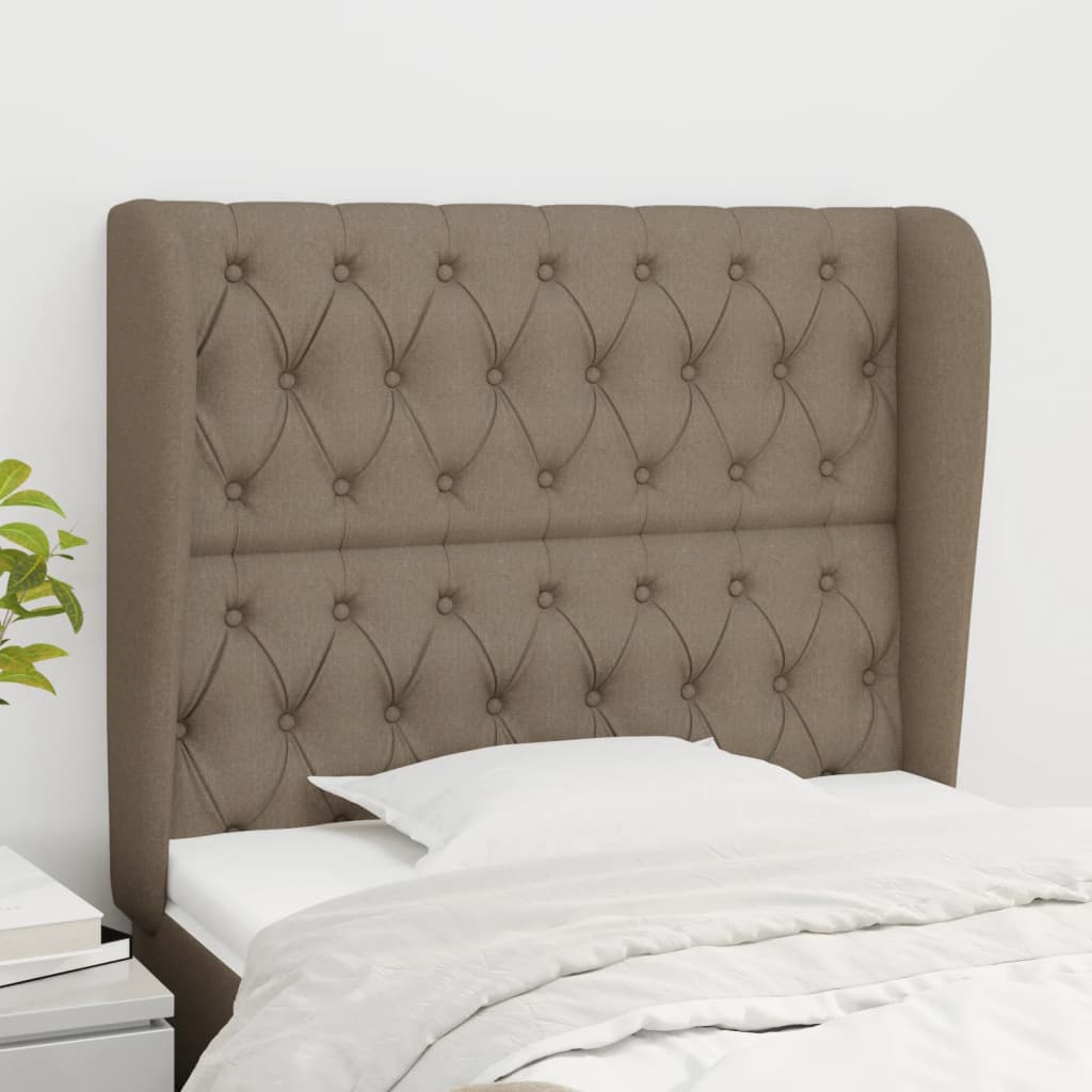 Κεφαλάρι με Πτερύγια Taupe 93 x 23 x 118/128 εκ. Υφασμάτινο