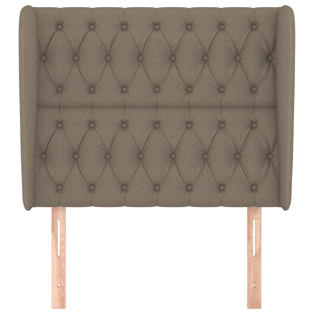 Κεφαλάρι με Πτερύγια Taupe 103x23x118/128 εκ. Υφασμάτινο