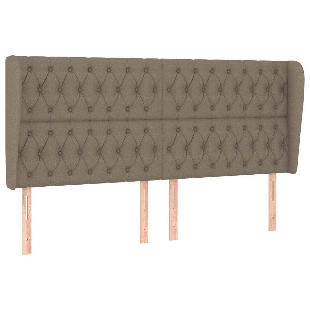 Κεφαλάρι με Πτερύγια Taupe 183x23x118/128 εκ. Υφασμάτινο