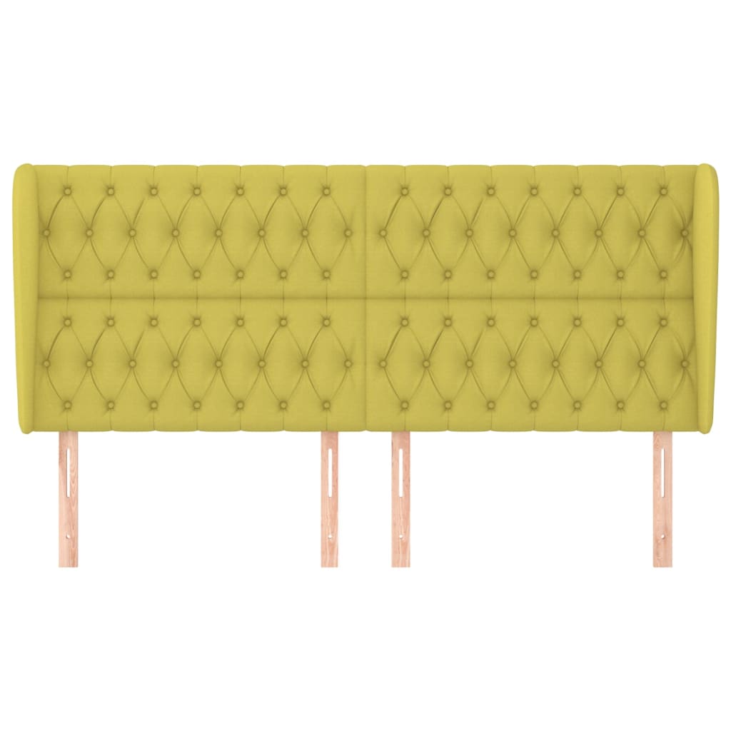 Κεφαλάρι με Πτερύγια Πράσινο 183x23x118/128 εκ. Υφασμάτινο