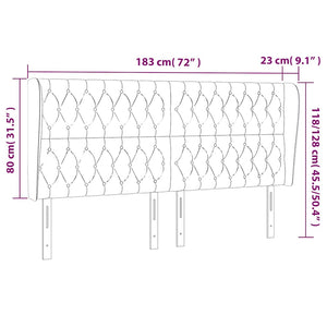 Κεφαλάρι με Πτερύγια Πράσινο 183x23x118/128 εκ. Βελούδινο