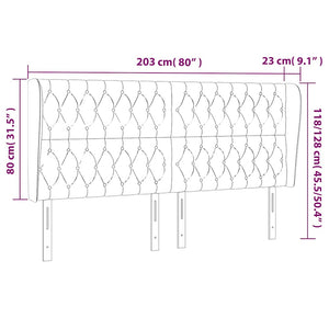 Κεφαλάρι με Πτερύγια Πράσινο 203x23x118/128 εκ. Βελούδινο - Pakobazaar