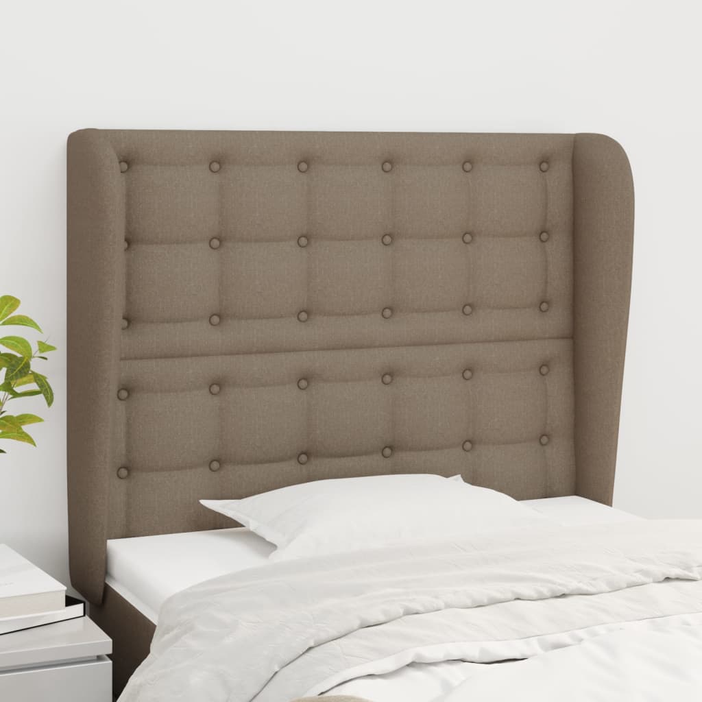 Κεφαλάρι με Πτερύγια Taupe 83x23x118/128 εκ. Υφασμάτινο