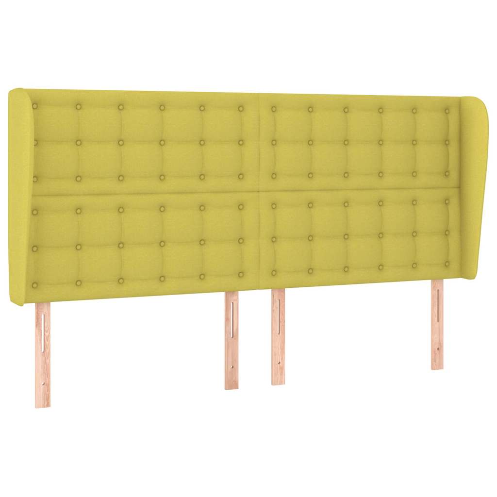 Κεφαλάρι με Πτερύγια Πράσινο 163x23x118/128 εκ. Υφασμάτινο - Pakobazaar