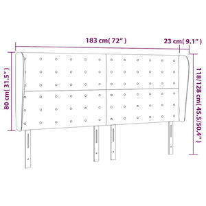 Κεφαλάρι με Πτερύγια Πράσινο 183x23x118/128 εκ. Υφασμάτινο