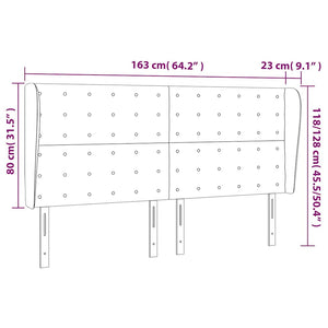 Κεφαλάρι με Πτερύγια Πράσινο 163x23x118/128 εκ. Βελούδινο - Pakobazaar