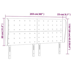 Κεφαλάρι με Πτερύγια Πράσινο 203x23x118/128 εκ. Βελούδινο - Pakobazaar
