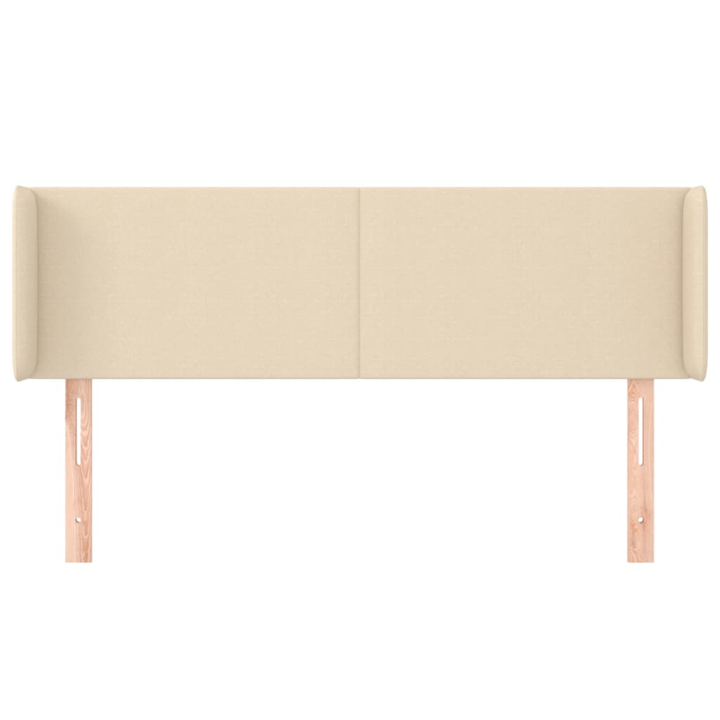 Κεφαλάρι με Πτερύγια Κρεμ 147x16x78/88 εκ. Υφασμάτινο