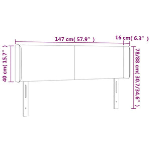 Κεφαλάρι με Πτερύγια Σκούρο Πράσινο 147x16x78/88 εκ. Βελούδινο