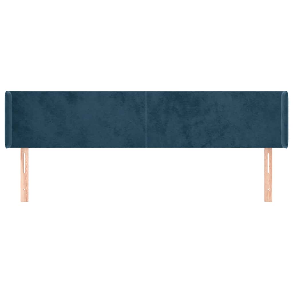 Κεφαλάρι με Πτερύγια Σκούρο Μπλε 163x16x78/88 εκ. Βελούδινο - Pakobazaar