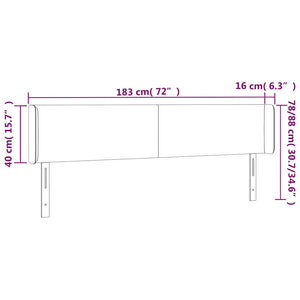 Κεφαλάρι με Πτερύγια Σκούρο Πράσινο 183x16x78/88 εκ. Βελούδινο
