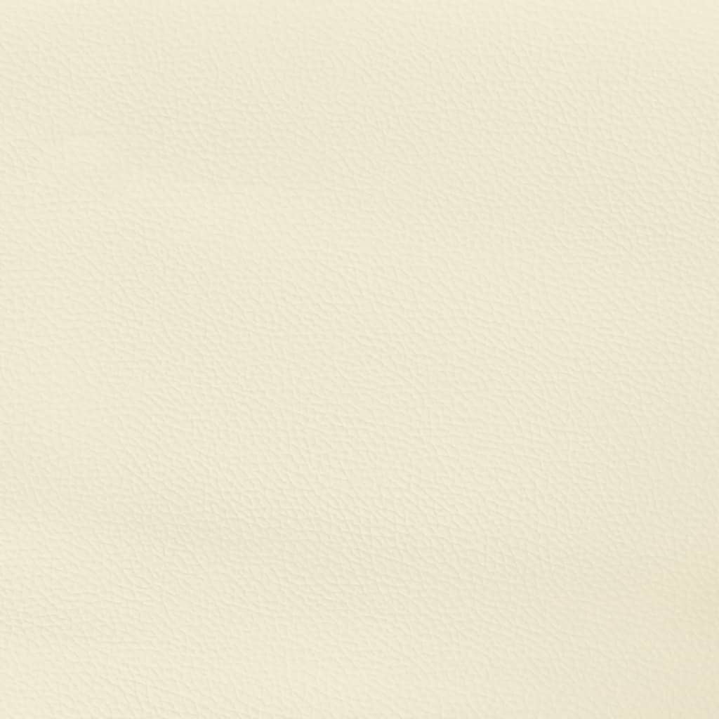 Κεφαλάρι με Πτερύγια Κρεμ 93x16x78/88 εκ. Συνθετικό Δέρμα