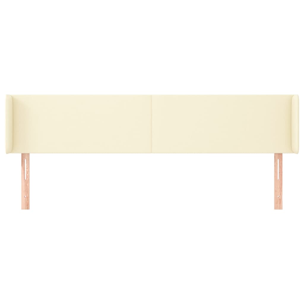 Κεφαλάρι με Πτερύγια Κρεμ 183x16x78/88 εκ. Συνθετικό Δέρμα