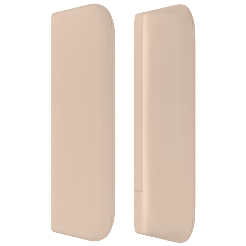 Κεφαλάρι με Πτερύγια Καπουτσίνο 183x16x78/88εκ. Συνθετικό Δέρμα