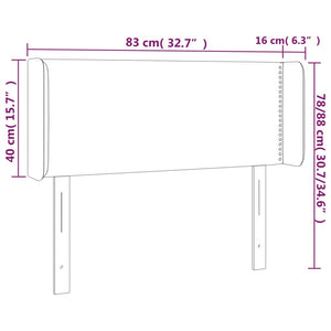 Κεφαλάρι με Πτερύγια Taupe 83x16x78/88 εκ. Υφασμάτινο