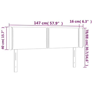 Κεφαλάρι με Πτερύγια Ανοιχτό Γκρι 147x16x78/88 εκ. Υφασμάτινο - Pakobazaar