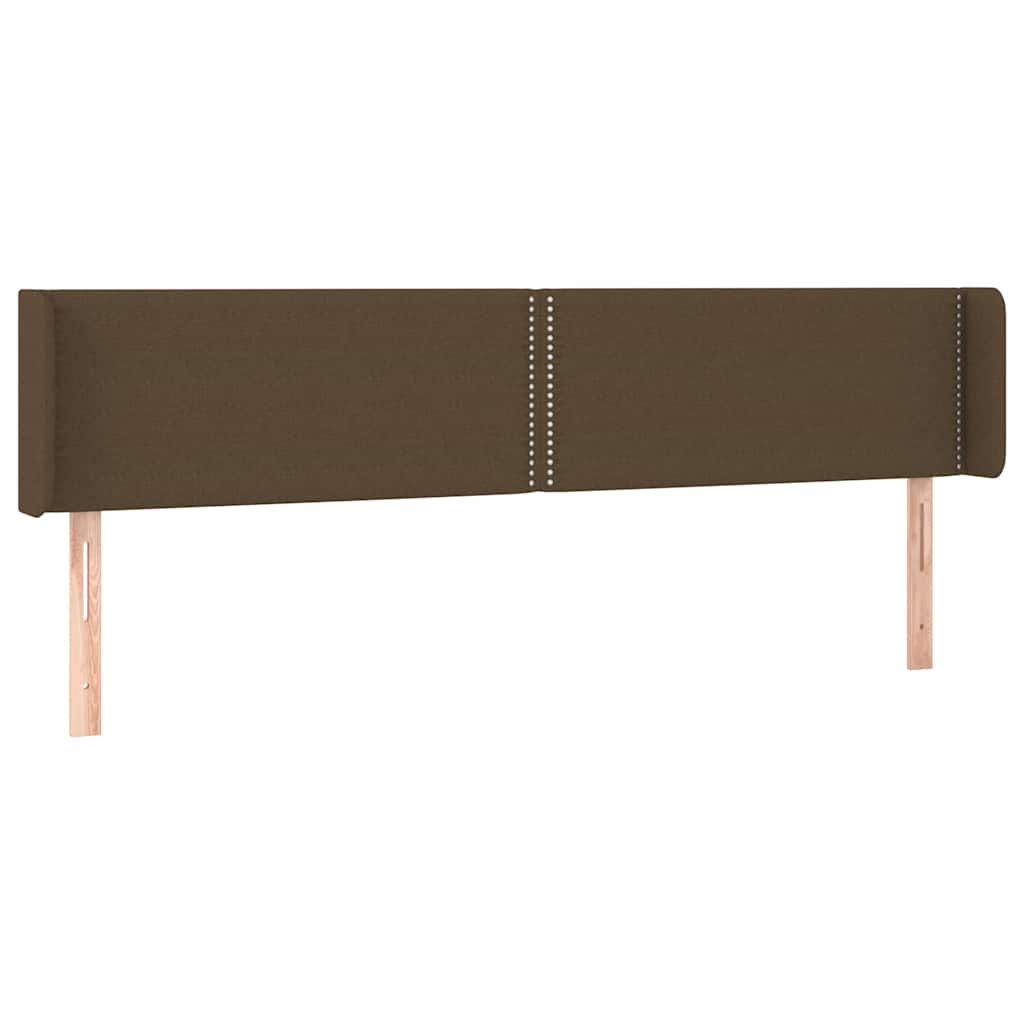 Κεφαλάρι με Πτερύγια Σκούρο Καφέ 163x16x78/88 εκ. Υφασμάτινο