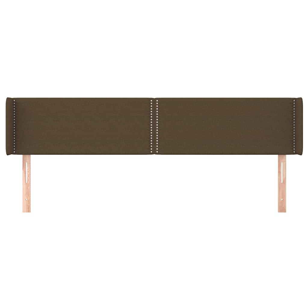 Κεφαλάρι με Πτερύγια Σκούρο Καφέ 163x16x78/88 εκ. Υφασμάτινο