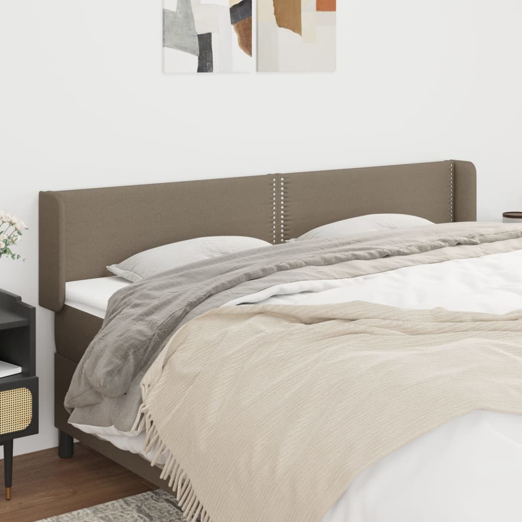 Κεφαλάρι με Πτερύγια Taupe 163x16x78/88 εκ. Υφασμάτινο - Pakobazaar