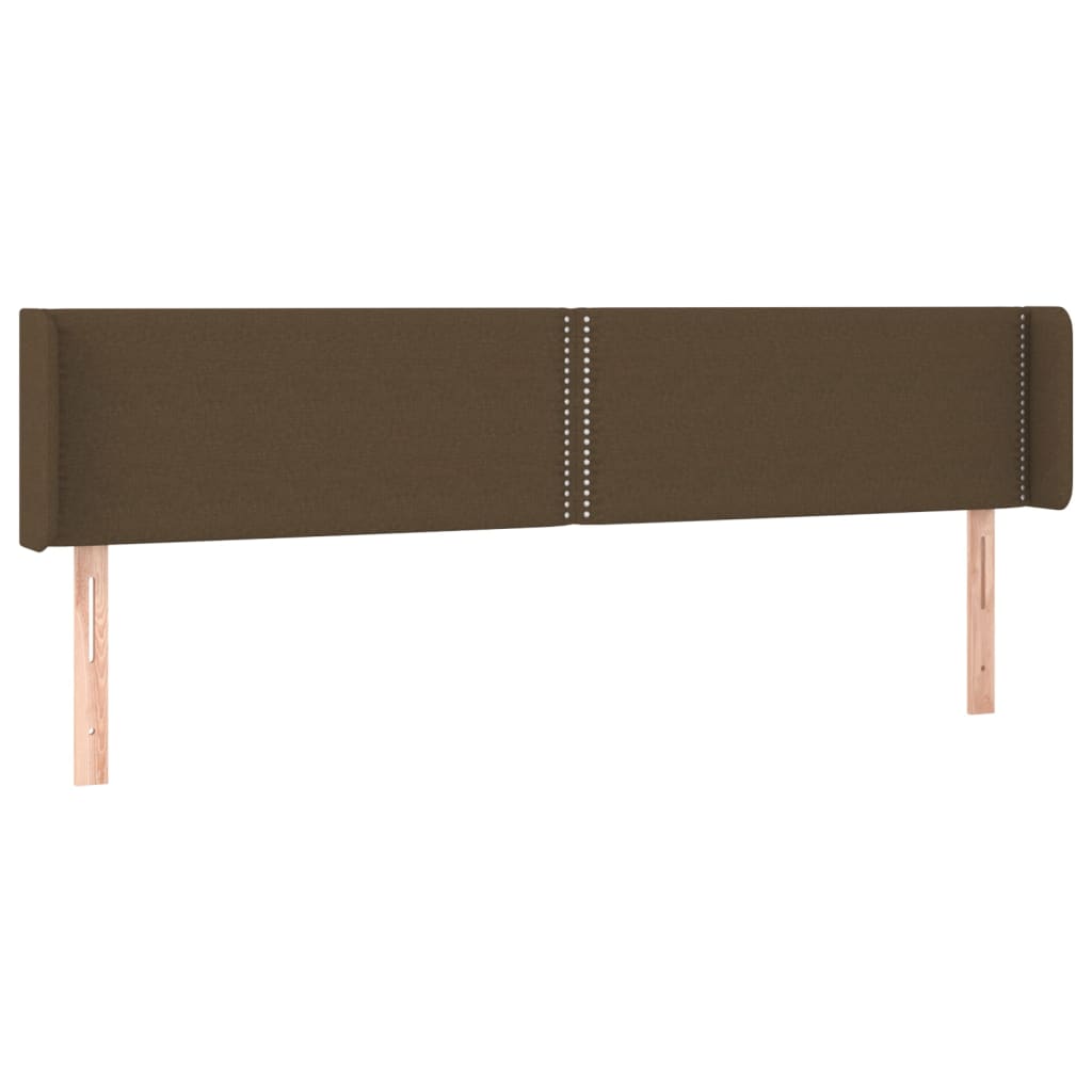 Κεφαλάρι με Πτερύγια Σκούρο Καφέ 183x16x78/88 εκ. Υφασμάτινο