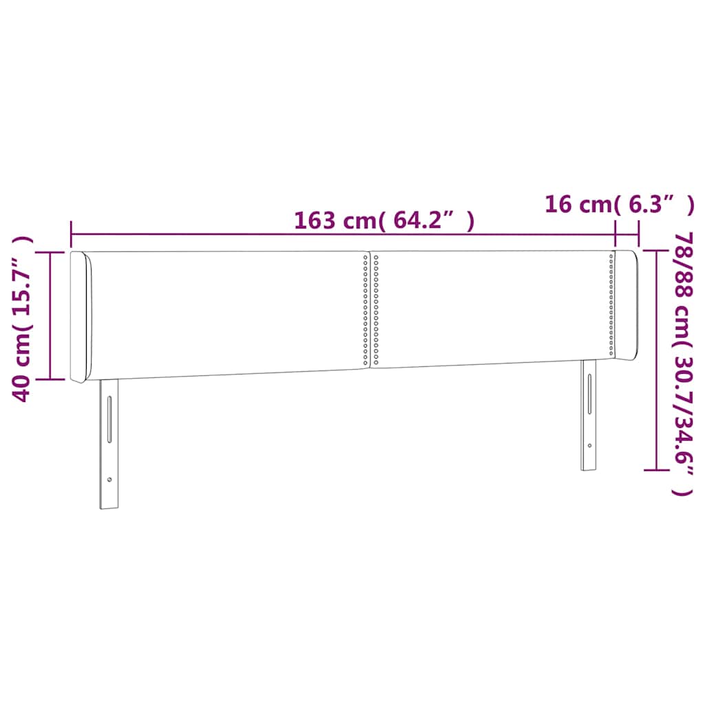 Κεφαλάρι με Πτερύγια Σκούρο Πράσινο 163x16x78/88 εκ. Βελούδινο - Pakobazaar