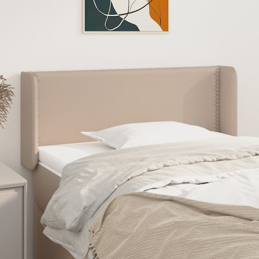 Κεφαλάρι με Πτερύγια Καπουτσίνο 83x16x78/88 εκ. Συνθετικό Δέρμα - Pakobazaar