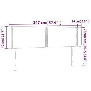 Κεφαλάρι με Πτερύγια Καπουτσίνο 147x16x78/88εκ. Συνθετικό Δέρμα