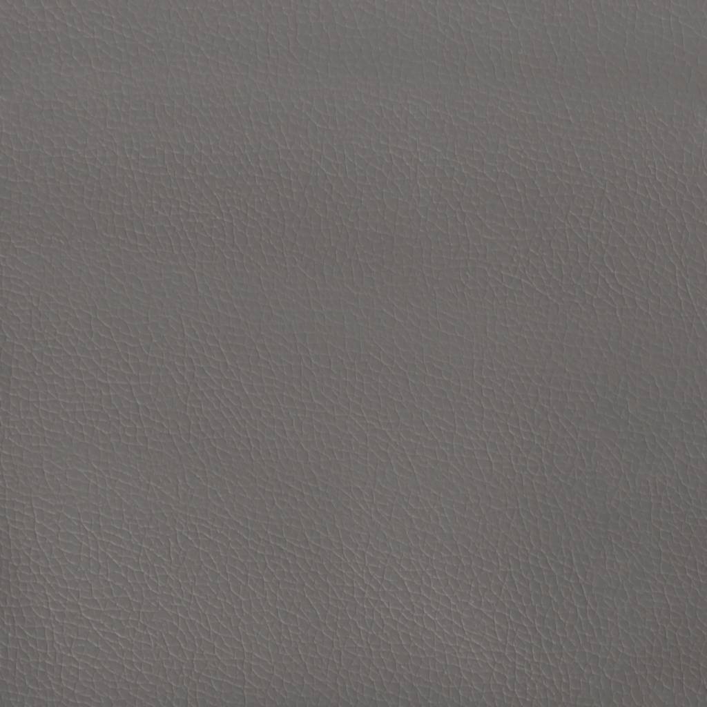 Κεφαλάρι με Πτερύγια Γκρι 163x16x78/88 εκ. Συνθετικό Δέρμα