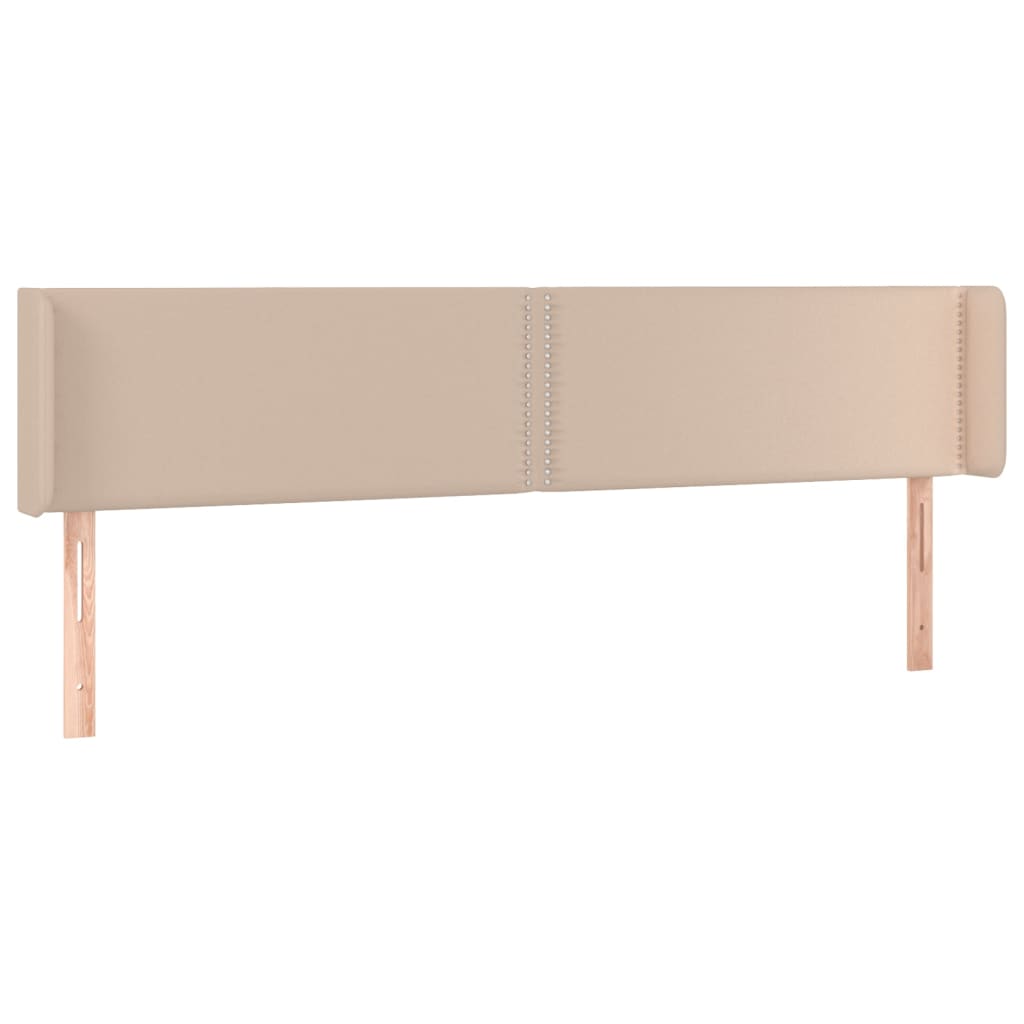 Κεφαλάρι με Πτερύγια Καπουτσίνο 163x16x78/88εκ. Συνθετικό Δέρμα