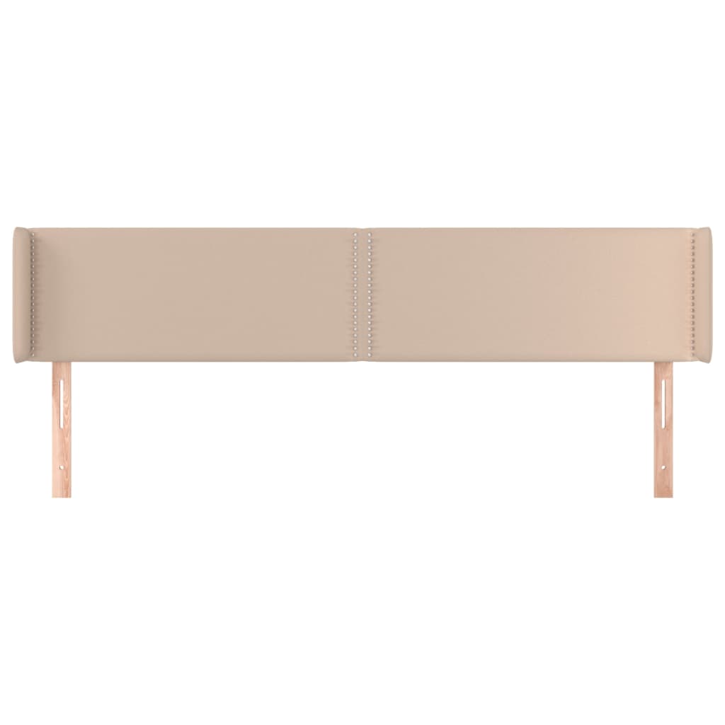 Κεφαλάρι με Πτερύγια Καπουτσίνο 163x16x78/88εκ. Συνθετικό Δέρμα