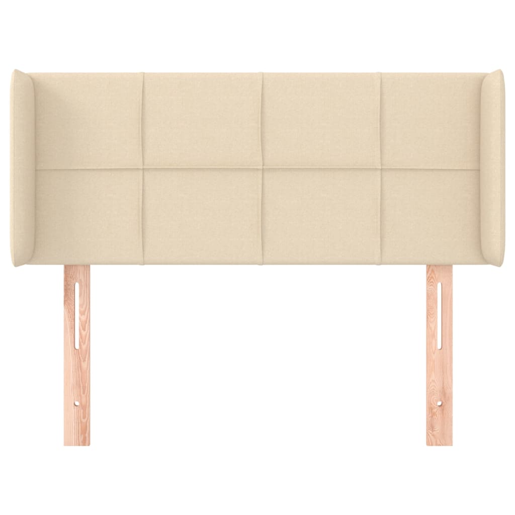 Κεφαλάρι με Πτερύγια Κρεμ 103x16x78/88 εκ. Υφασμάτινο