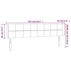 Κεφαλάρι με Πτερύγια Taupe 163x16x78/88 εκ. Υφασμάτινο