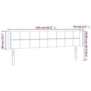 Κεφαλάρι με Πτερύγια Κρεμ 163x16x78/88 εκ. Υφασμάτινο