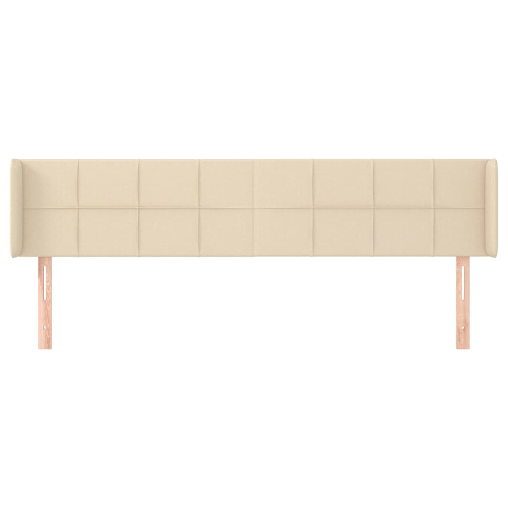 Κεφαλάρι με Πτερύγια Κρεμ 183x16x78/88 εκ. Υφασμάτινο