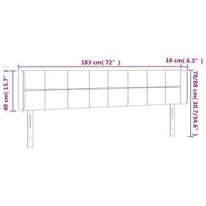 Κεφαλάρι με Πτερύγια Κρεμ 183x16x78/88 εκ. Υφασμάτινο