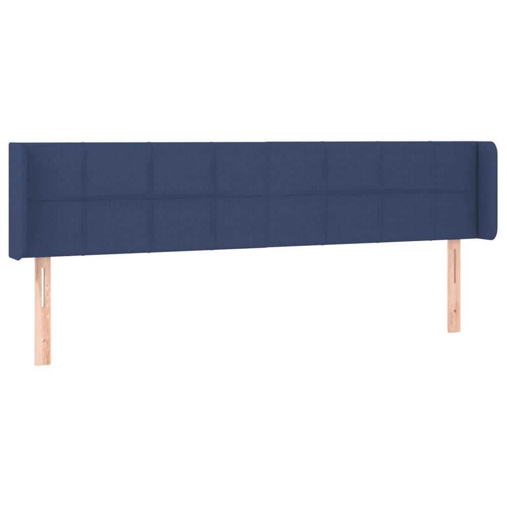 Κεφαλάρι με Πτερύγια Μπλε 183x16x78/88 εκ. Υφασμάτινο