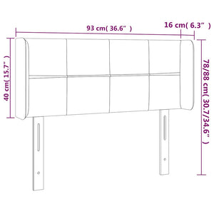 Κεφαλάρι με Πτερύγια Σκούρο Πράσινο 93x16x78/88 εκ. Βελούδινο