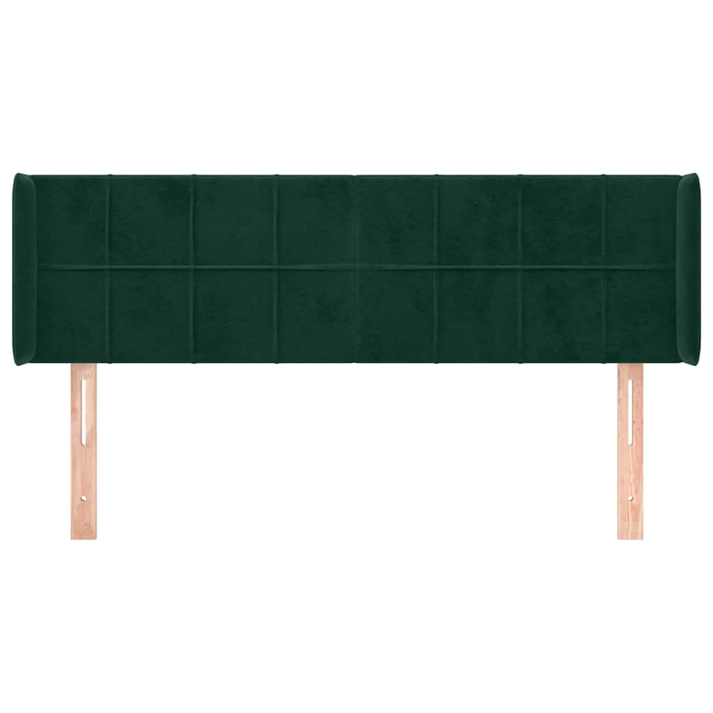 Κεφαλάρι με Πτερύγια Σκούρο Πράσινο 147x16x78/88 εκ. Βελούδινο