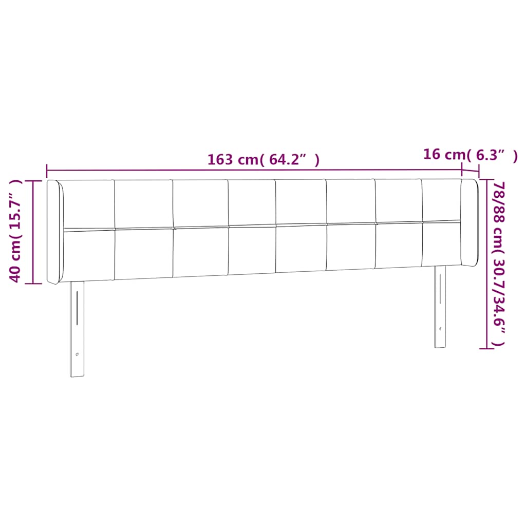 Κεφαλάρι με Πτερύγια Σκούρο Πράσινο 163x16x78/88 εκ. Βελούδινο