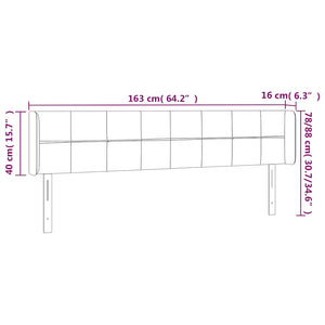 Κεφαλάρι με Πτερύγια Σκούρο Πράσινο 163x16x78/88 εκ. Βελούδινο