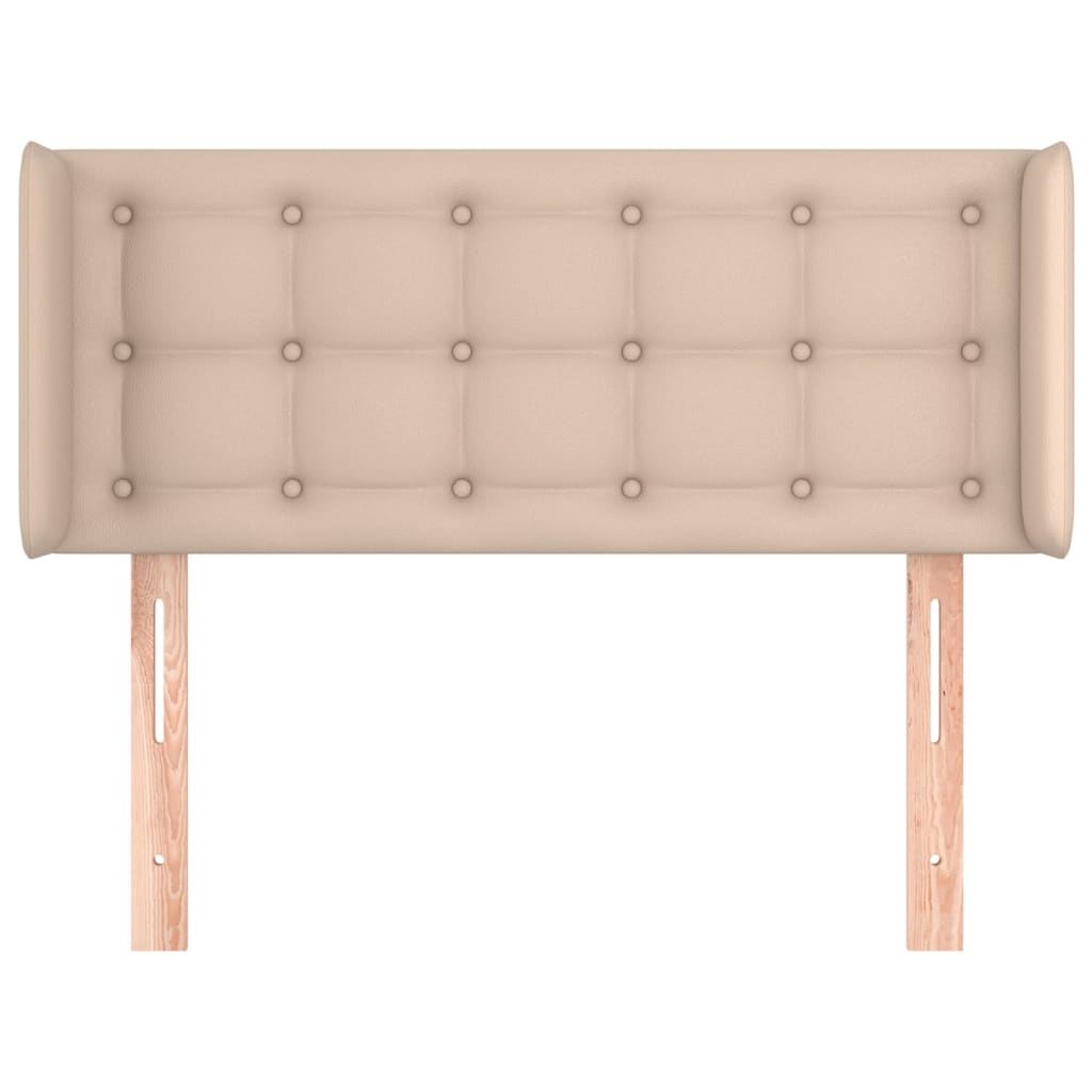 Κεφαλάρι με Πτερύγια Καπουτσίνο 93x16x78/88 εκ. Συνθετικό Δέρμα - Pakobazaar