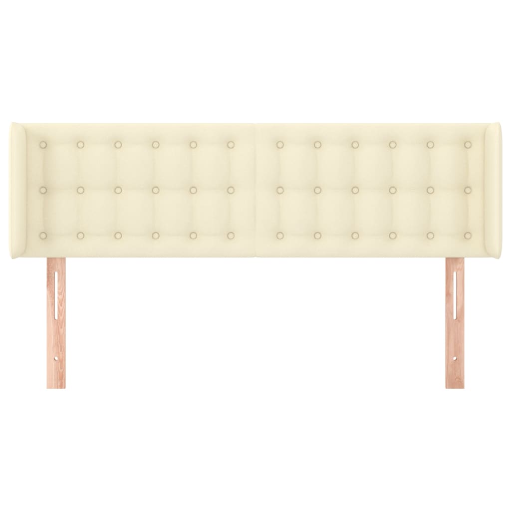 Κεφαλάρι με Πτερύγια Κρεμ 147x16x78/88 εκ. Συνθετικό Δέρμα