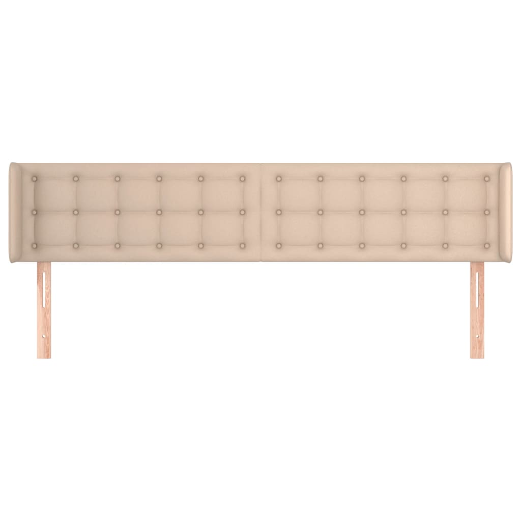 Κεφαλάρι με Πτερύγια Καπουτσίνο 183x16x78/88εκ. Συνθετικό Δέρμα